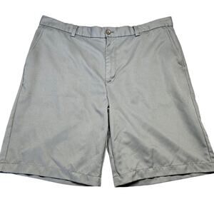 Amazon Essentials Gray Shorts Chino Flat Front Classic Men's Size 38 Pockets Zip